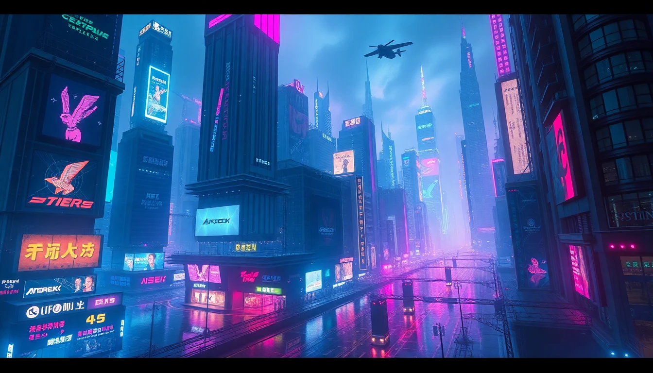 Futuristic cityscape